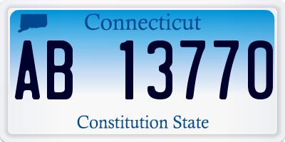 CT license plate AB13770