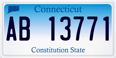 CT license plate AB13771