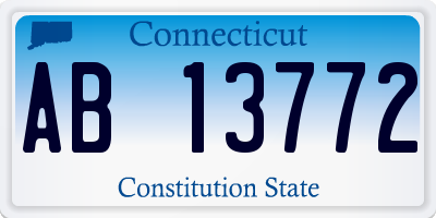 CT license plate AB13772