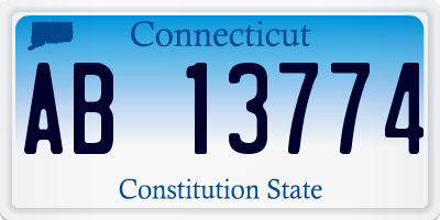 CT license plate AB13774