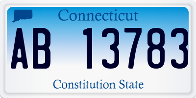 CT license plate AB13783