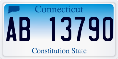 CT license plate AB13790