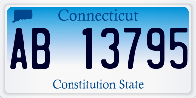 CT license plate AB13795