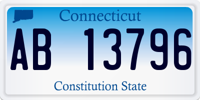 CT license plate AB13796