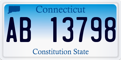 CT license plate AB13798