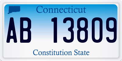 CT license plate AB13809