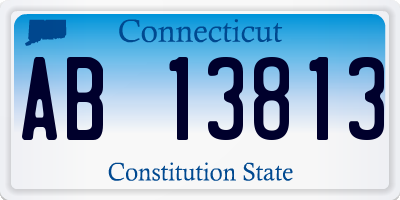 CT license plate AB13813