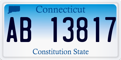 CT license plate AB13817