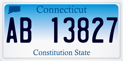 CT license plate AB13827