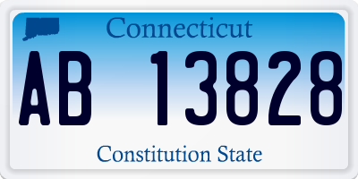 CT license plate AB13828