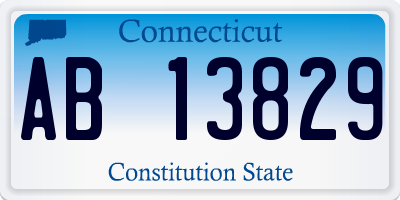 CT license plate AB13829