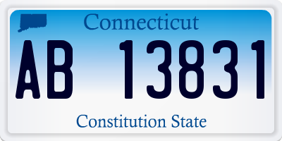 CT license plate AB13831