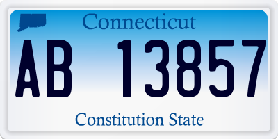 CT license plate AB13857