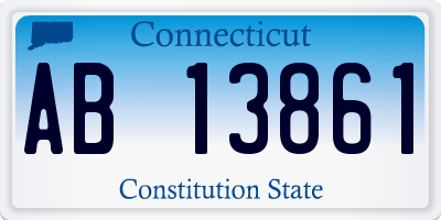 CT license plate AB13861