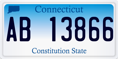 CT license plate AB13866