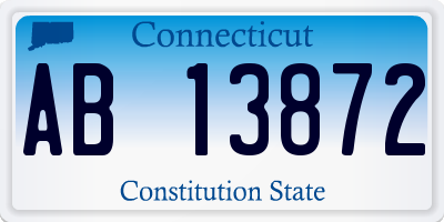 CT license plate AB13872