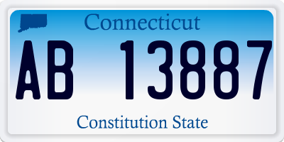 CT license plate AB13887