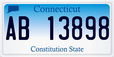 CT license plate AB13898