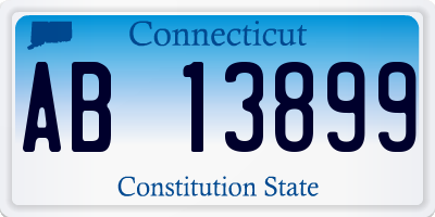 CT license plate AB13899