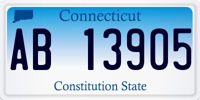 CT license plate AB13905