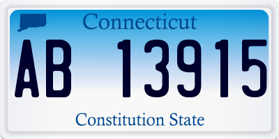 CT license plate AB13915