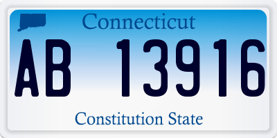 CT license plate AB13916