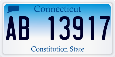 CT license plate AB13917