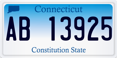 CT license plate AB13925