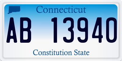 CT license plate AB13940