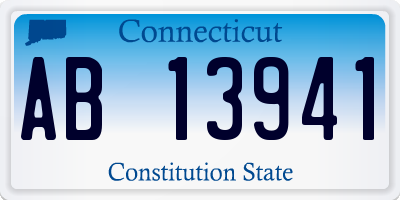 CT license plate AB13941