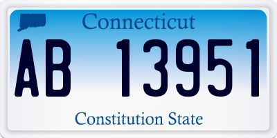 CT license plate AB13951