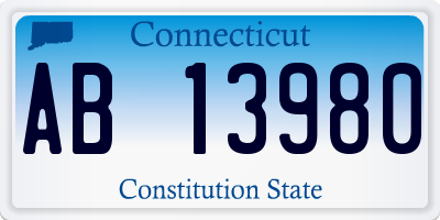 CT license plate AB13980