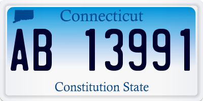CT license plate AB13991