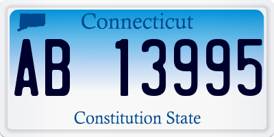 CT license plate AB13995