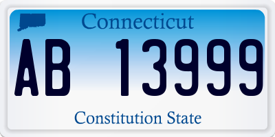 CT license plate AB13999