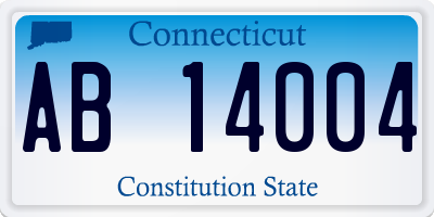 CT license plate AB14004