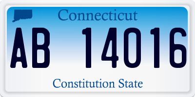 CT license plate AB14016
