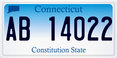 CT license plate AB14022