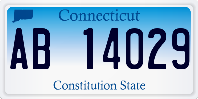 CT license plate AB14029