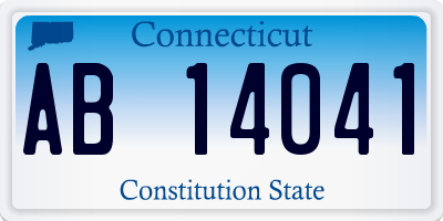 CT license plate AB14041