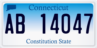 CT license plate AB14047
