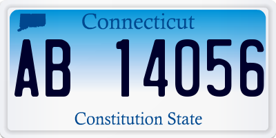 CT license plate AB14056