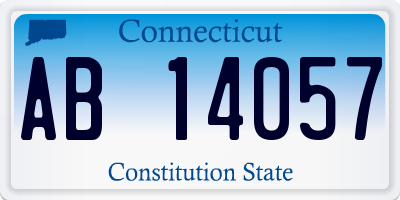 CT license plate AB14057