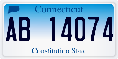 CT license plate AB14074