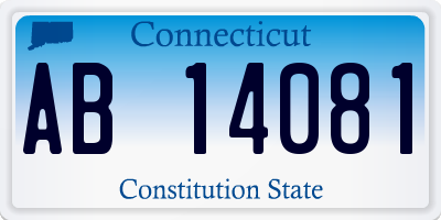 CT license plate AB14081