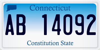 CT license plate AB14092