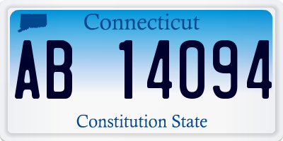 CT license plate AB14094