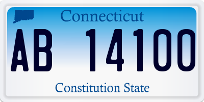 CT license plate AB14100