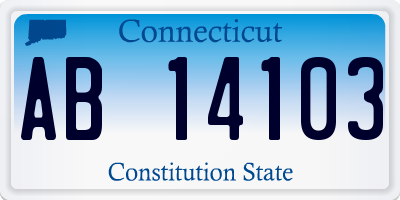 CT license plate AB14103