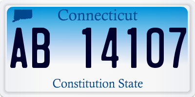 CT license plate AB14107
